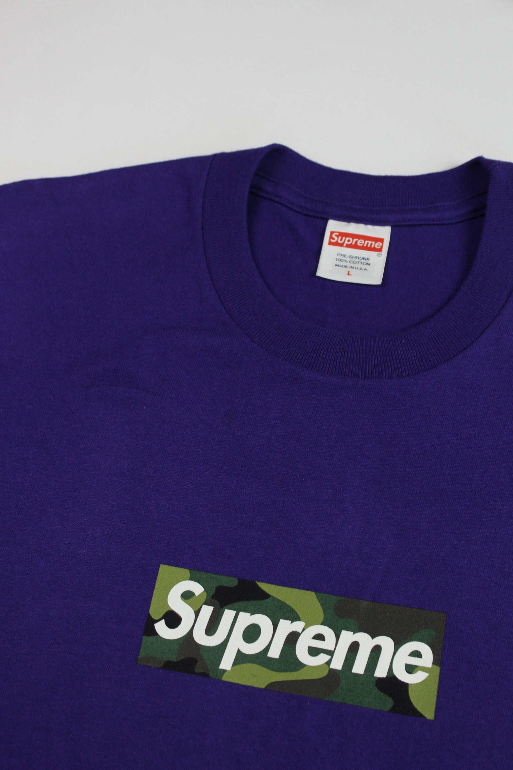 Camiseta Supreme Box logo camo "Roxa"