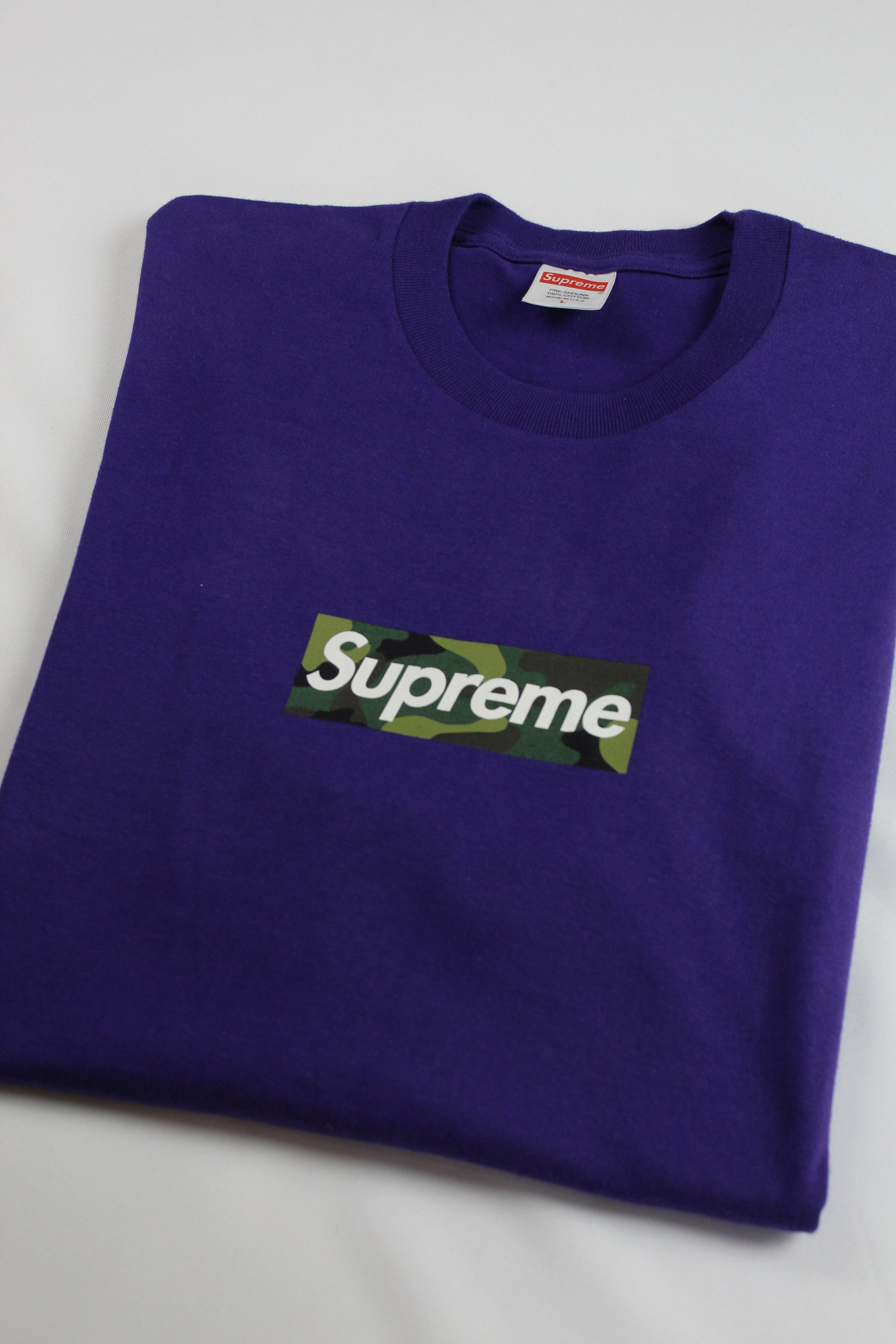 Camiseta Supreme Box logo camo "Roxa"