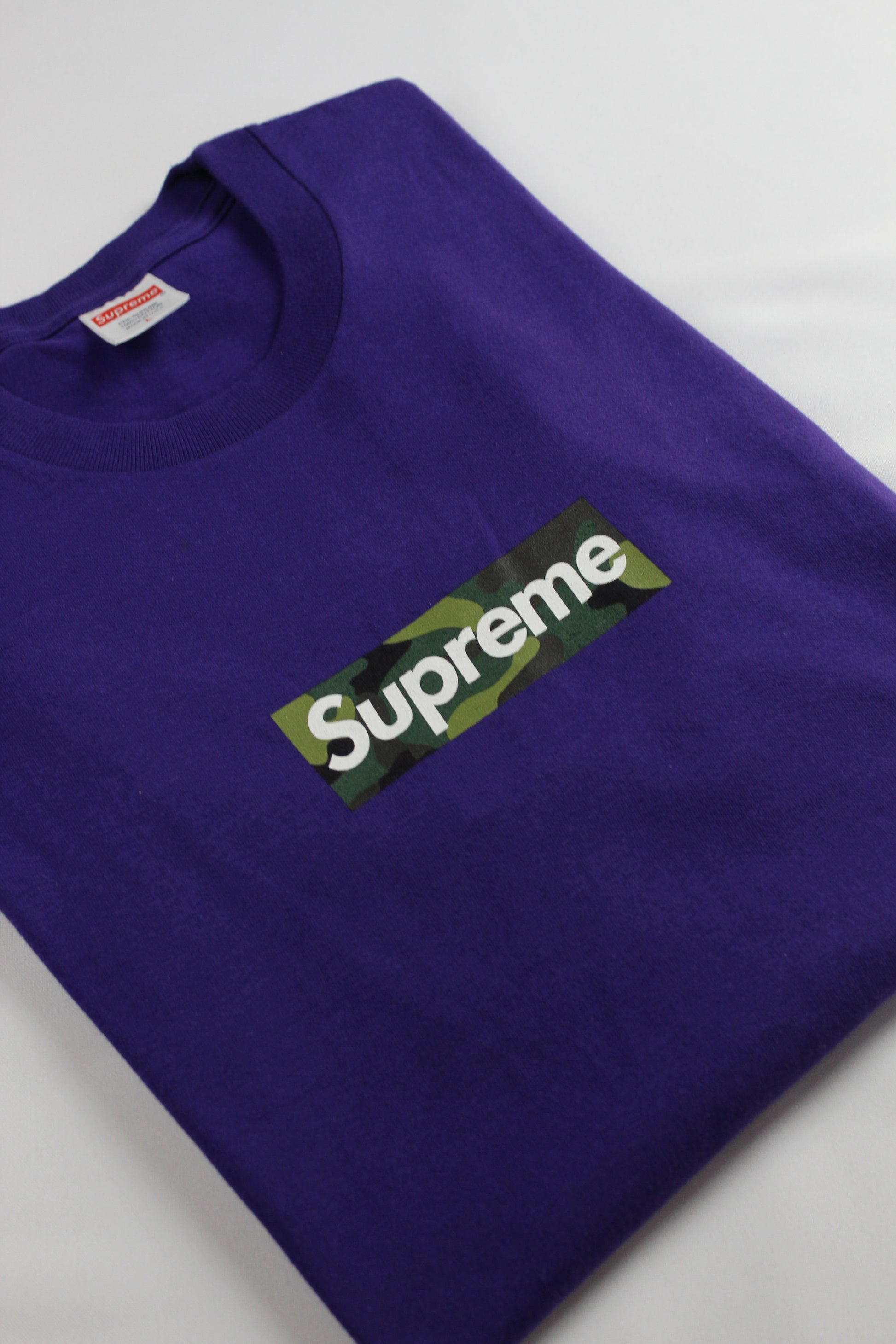 Camiseta Supreme Box logo camo "Roxa"